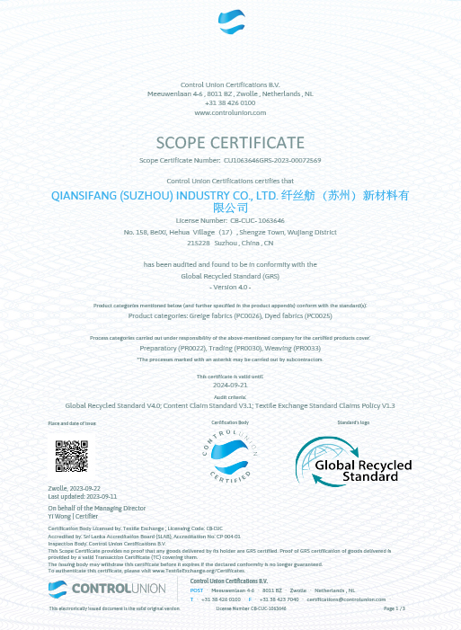 GRS certifikater