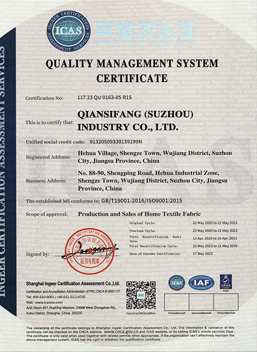 ISO9001:2015 certifikat